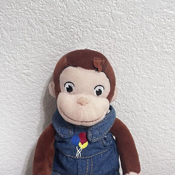 Marvel Toys Bean Bag Curious George in Overalls Plush Stuffed Animal 2005 w/ TAG - Picture 2 of 14